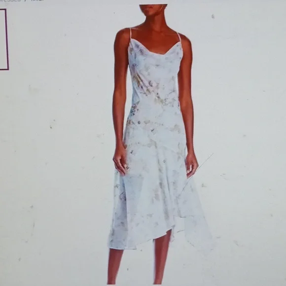 WAYF Floral Cowl Neck Handkerchief Slip Dress XL NWT Romantic Fairy Coquette - Picture 3 of 8